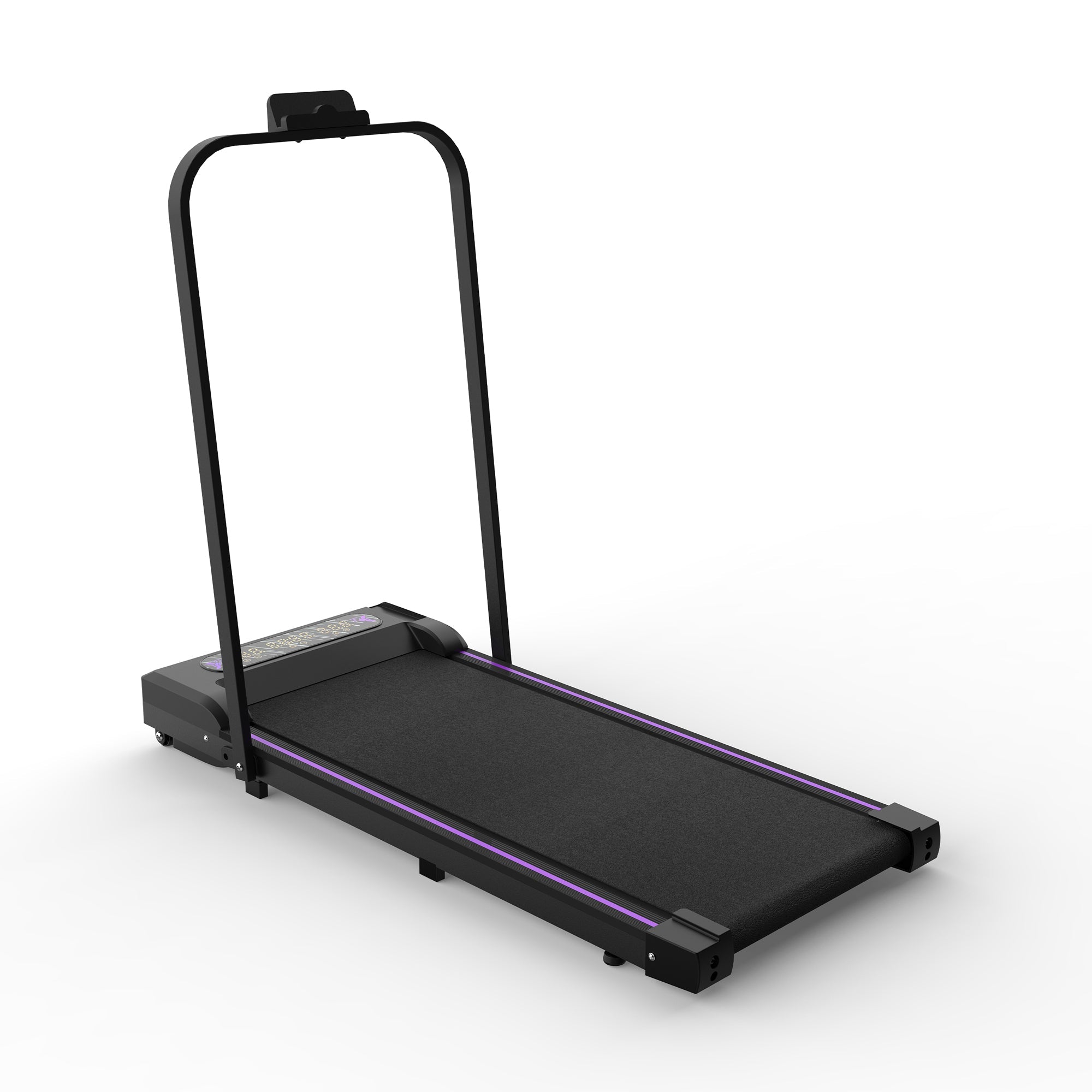 Under Desk Treadmill, Walking Pad, 2 in 1 Portable Treadmill with Handle Remote Control LED Display, Walking Jogging Machine for Home Office Use Black