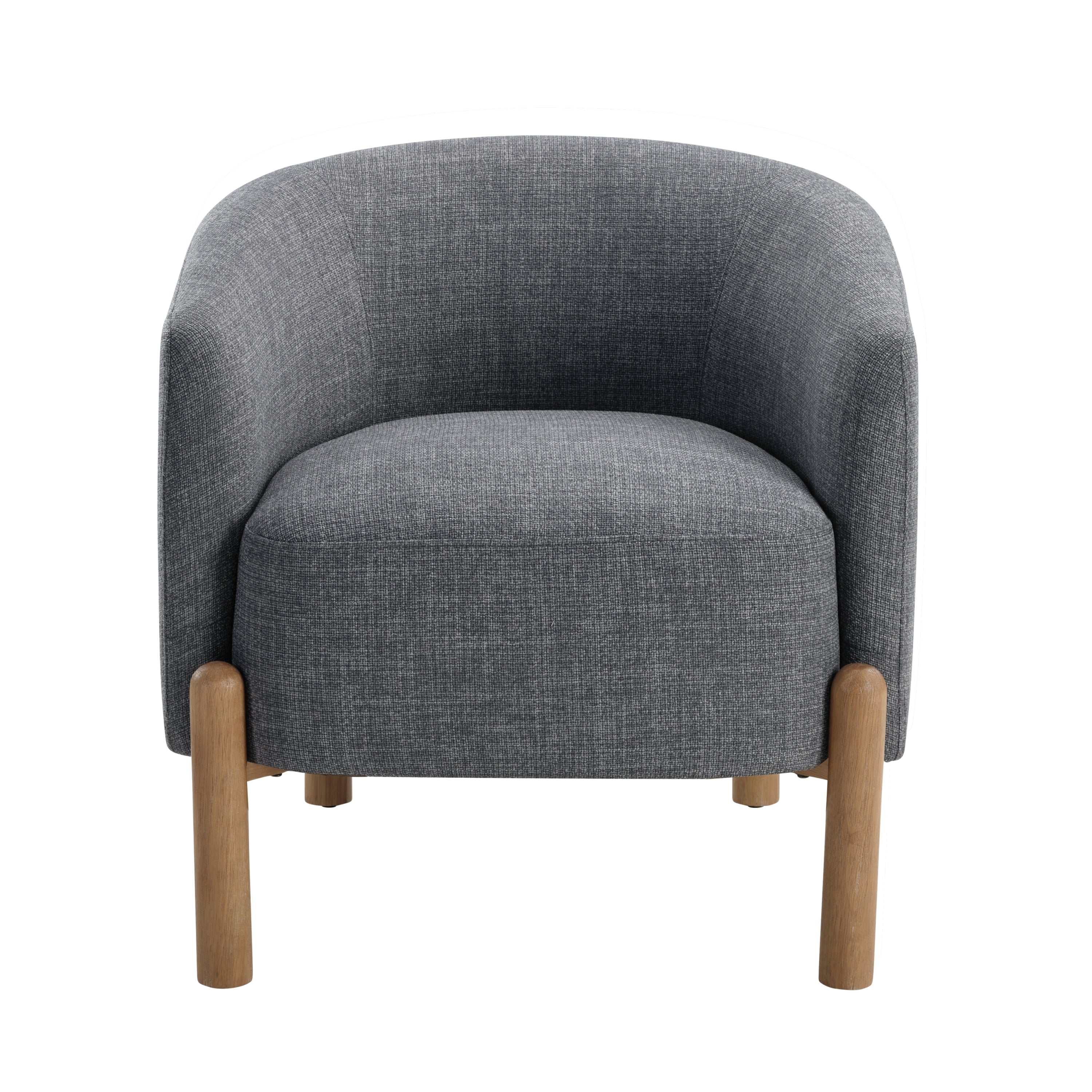 Style Comfort Accent Chair Gray Upholstery Durable Frame Solid Wood Legs Contemporary Living Room Furniture 1pc