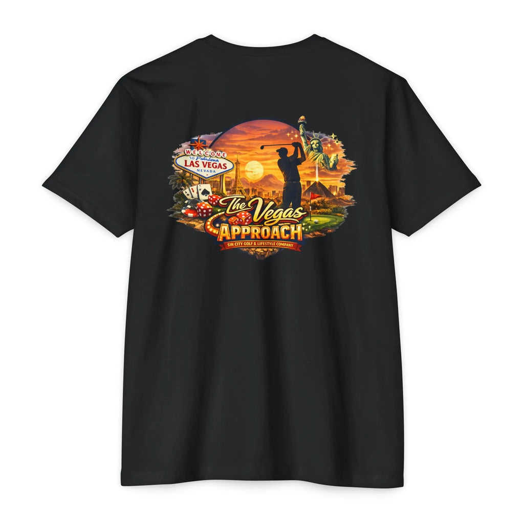 Las Vegas Golf Approach T-Shirt — "Viva Las Vegas" Iron Sight Design