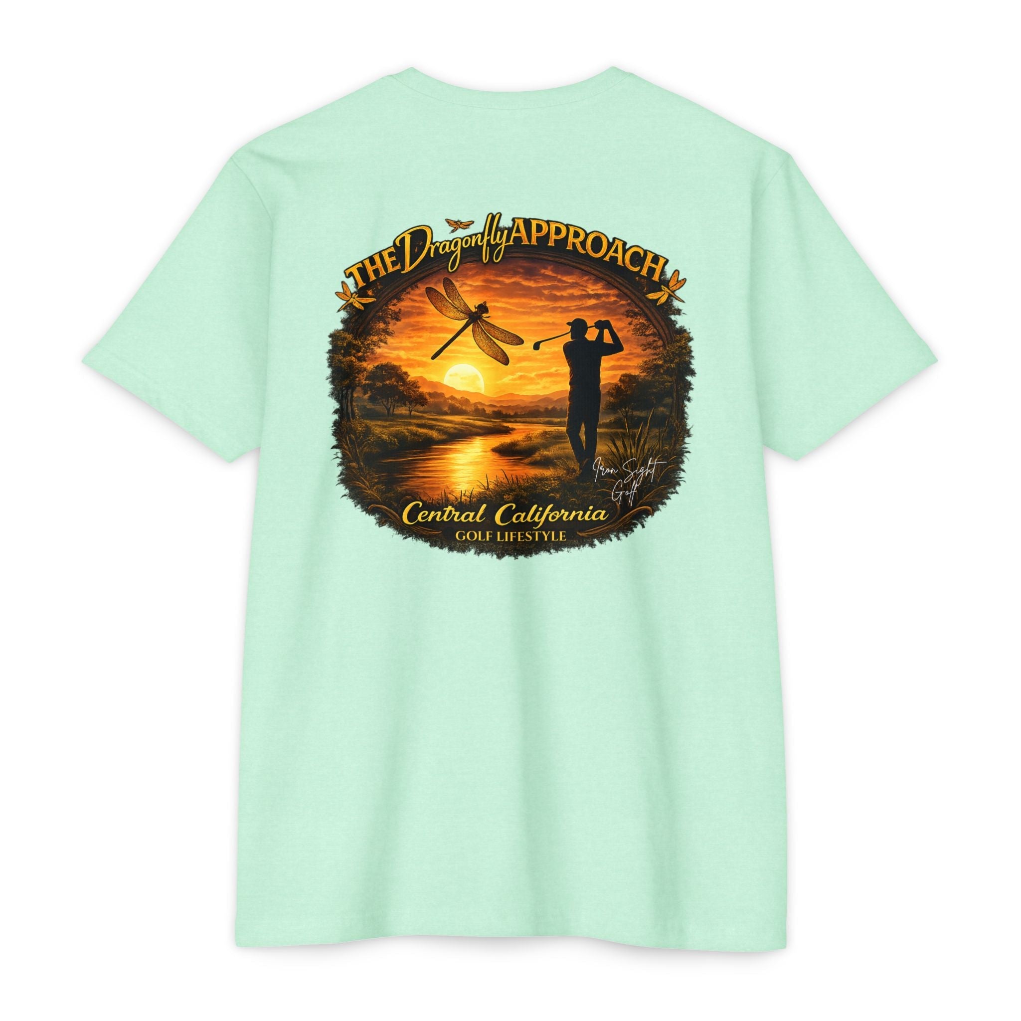 Central California Golf Lifestyle T-Shirt — "The Dragonfly Approach" by Iron Sight Golf
