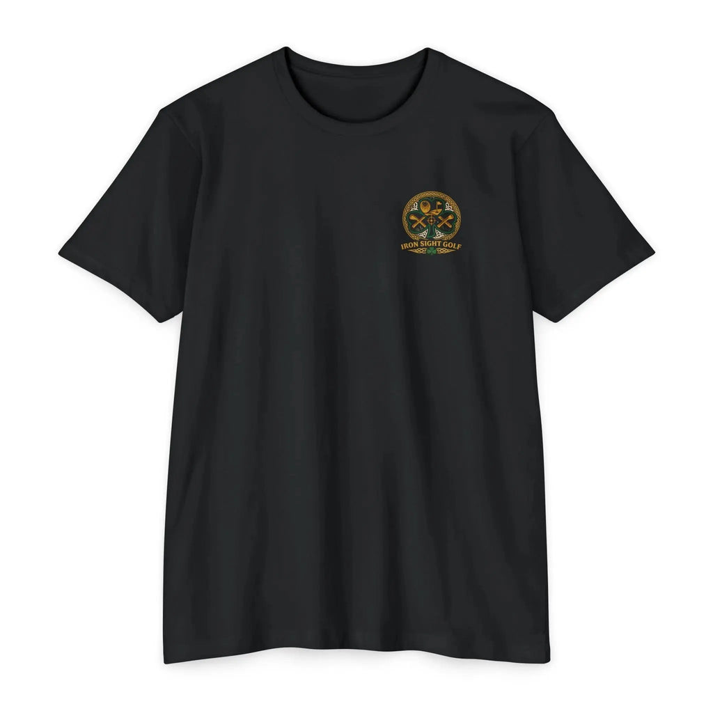 Fairway Luck Golf T-Shirt — Iron Sight Golf Shamrock Design 60/40 Next Level