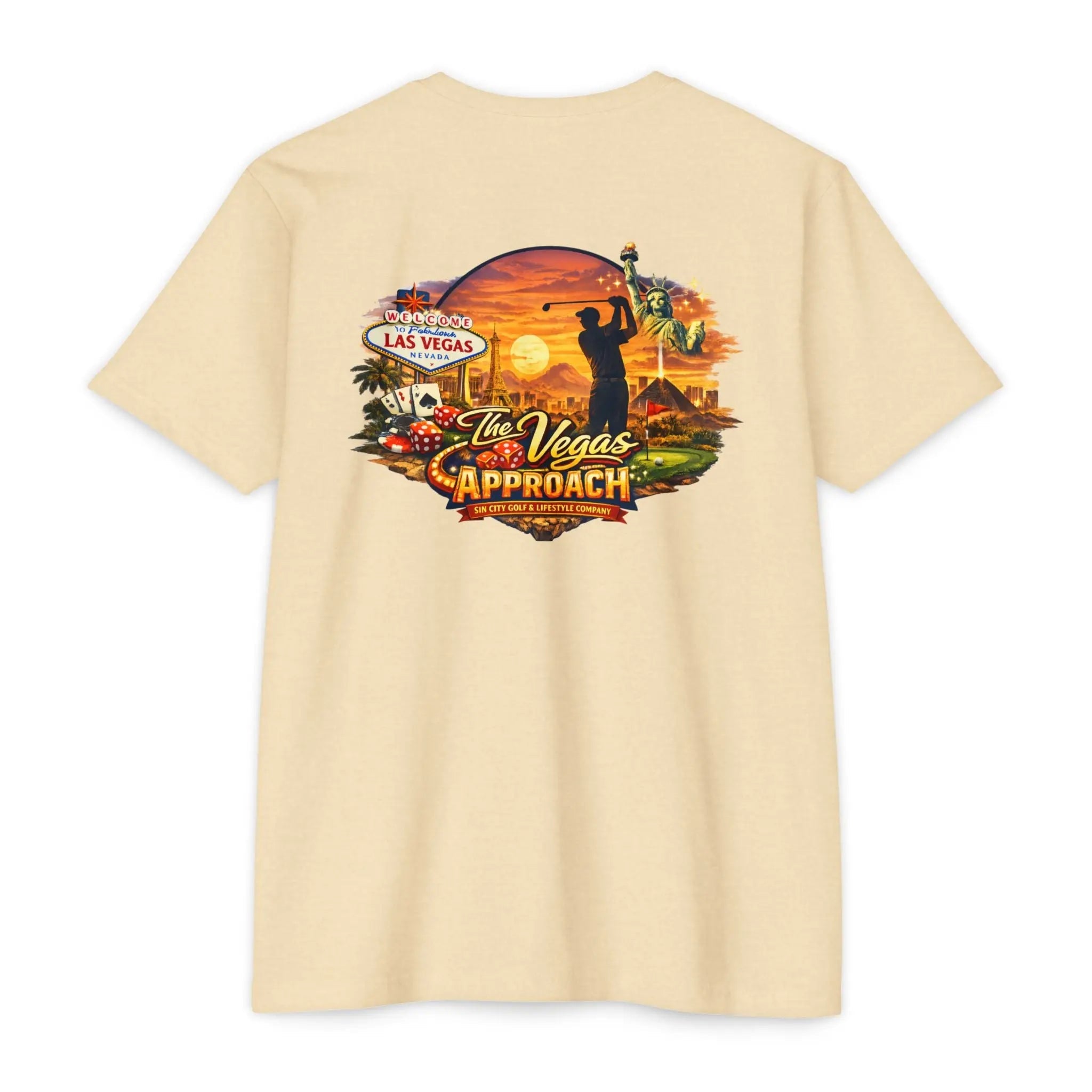 Las Vegas Golf Approach T-Shirt — "Viva Las Vegas" Iron Sight Design