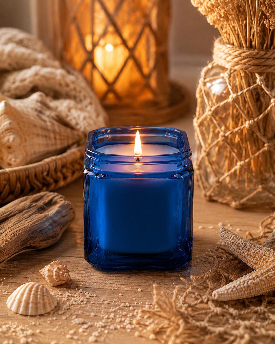 Bonfire Beach 8.5 oz Soy Jar Candle | Moon Water Apothecary
