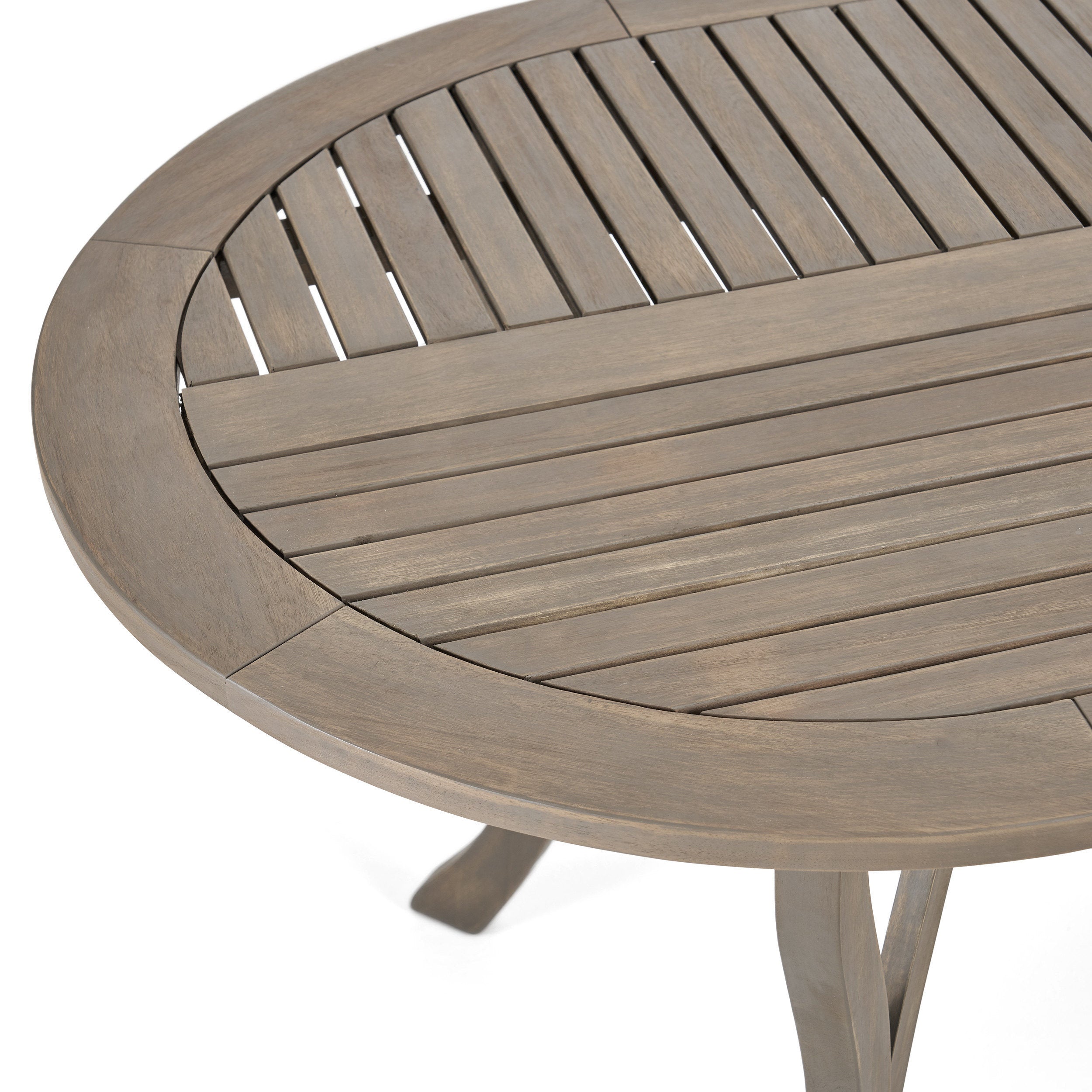 Acacia Wood 70' Dining Table - Stylish Gray Outdoor Table