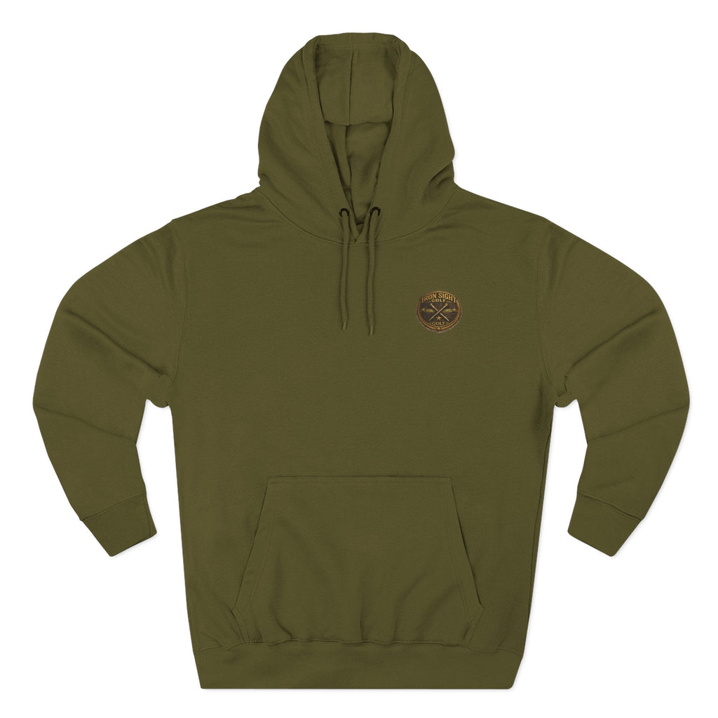 Marine Devil Dog Golf Hoodie — USMC Bulldog with Drill Instructor Hat
