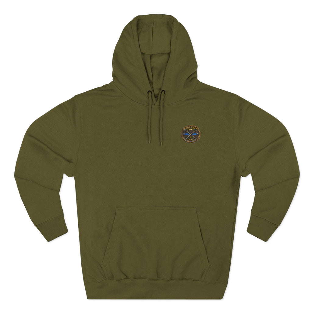 Turf War Hoodie — 'Iron Sight Golf' Urban Golf Officer Graphic Hoodie