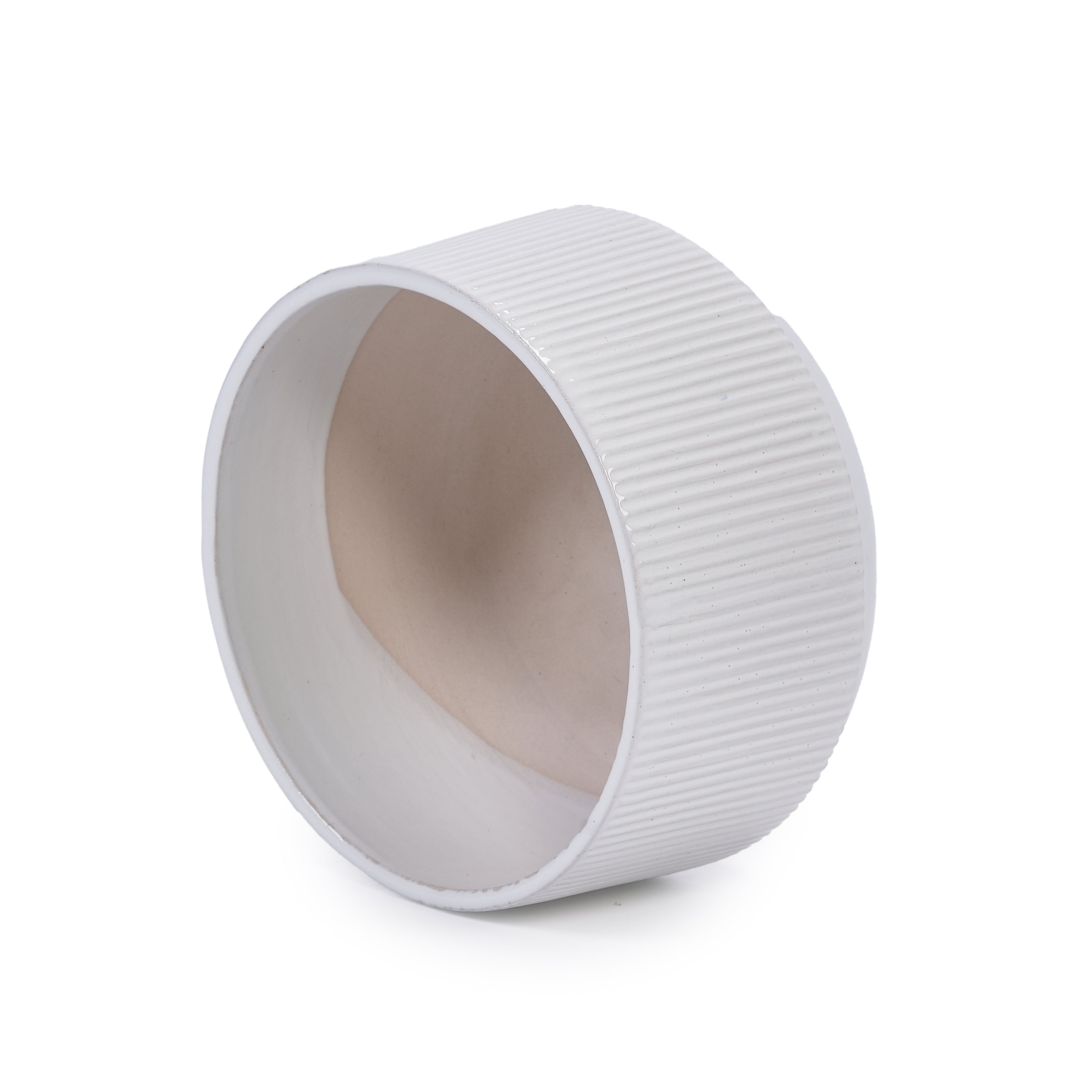 2 Pieces Ceramic Flowerpot, Modern Planter for Patio, Garden or Windowsills - Gloss White
