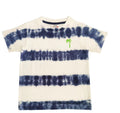 MISH - Kids Tie Dye Short Sleeve Tee, Navy Stripe Palm
