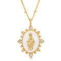 Lady Lourdes Pendant - White
