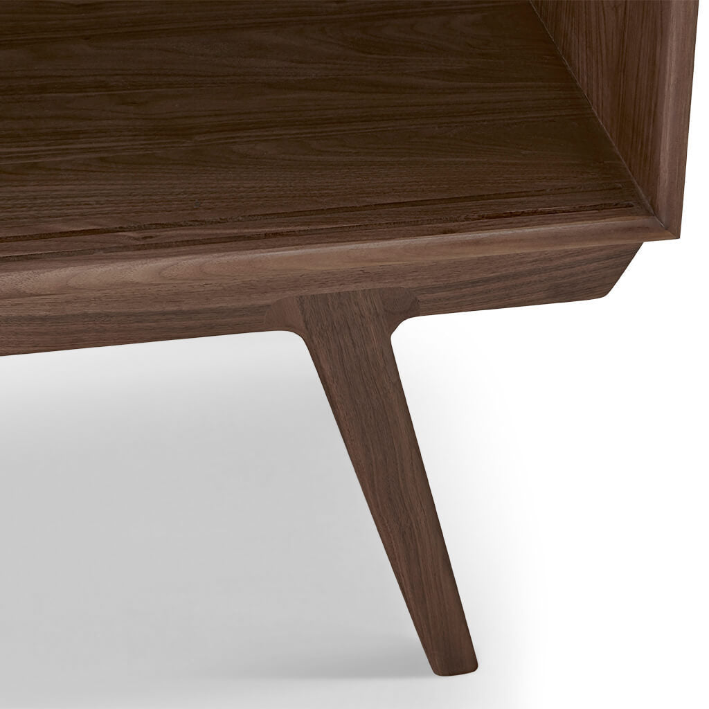 Strathcona Contemporary Walnut Wood Media Cabinet / Solid Walnut