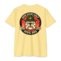 Marine Devil Dog Golf T‑Shirt — Bulldog with Drill Instructor Hat