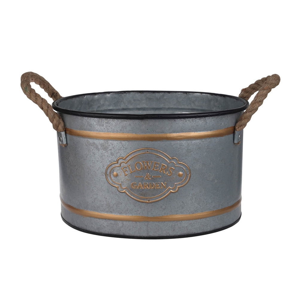 Set of 3 Huxley Metal Decorative Pots