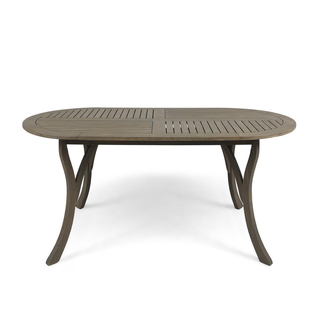 Acacia Wood 70' Dining Table - Stylish Gray Outdoor Table