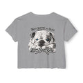 Bulldog Graphic Crop Top — “That Swing Was Ruff” Iron Sight Golf