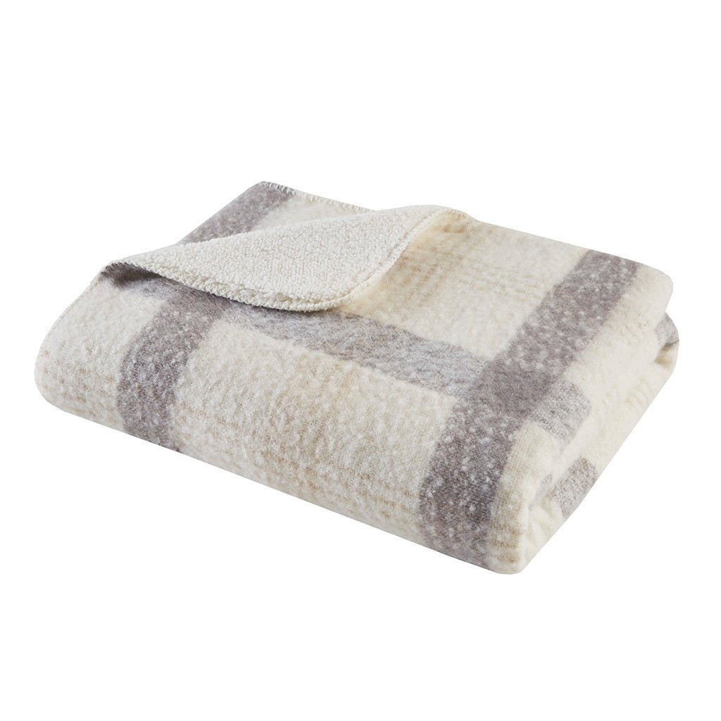 Faux Mohair to Sherpa Throw