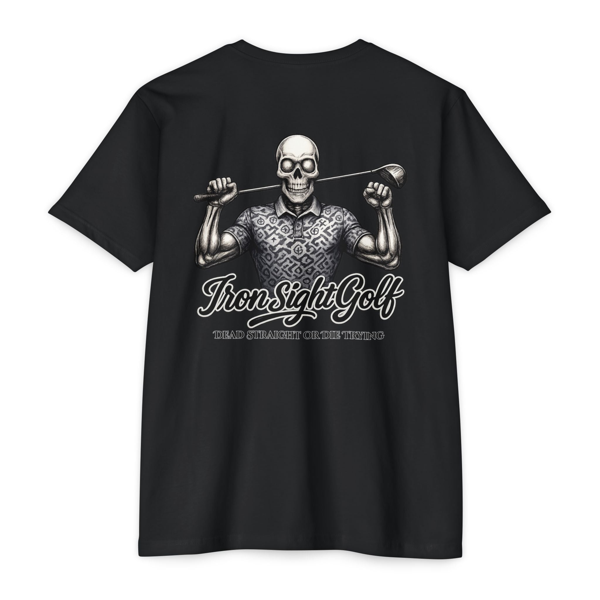 Dead Straight or Die Trying Skull T-Shirt — Iron Sight Graphic