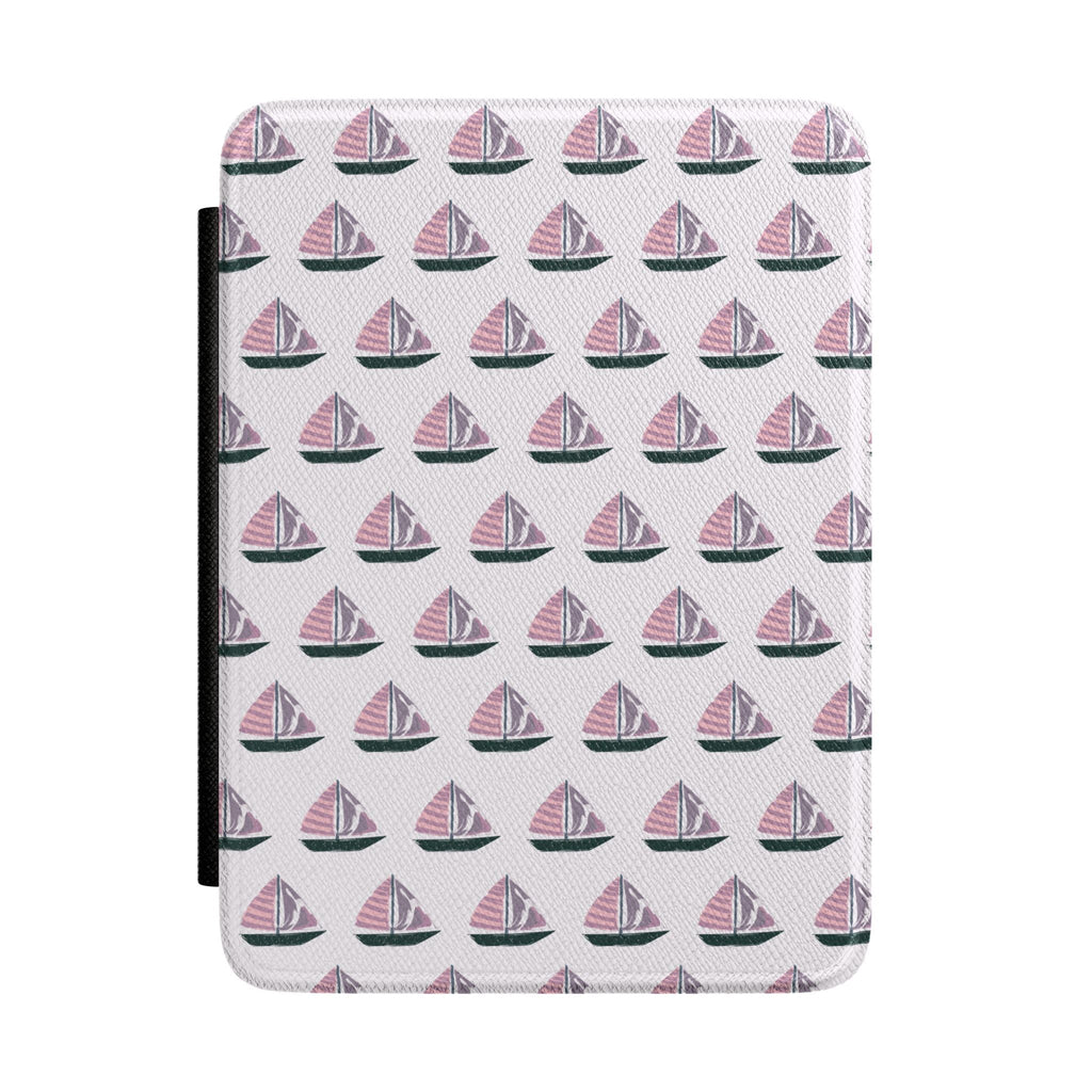 Pink Sailboat Kindle Paperwhite Case | Nautical Coastal E-Reader Cover
