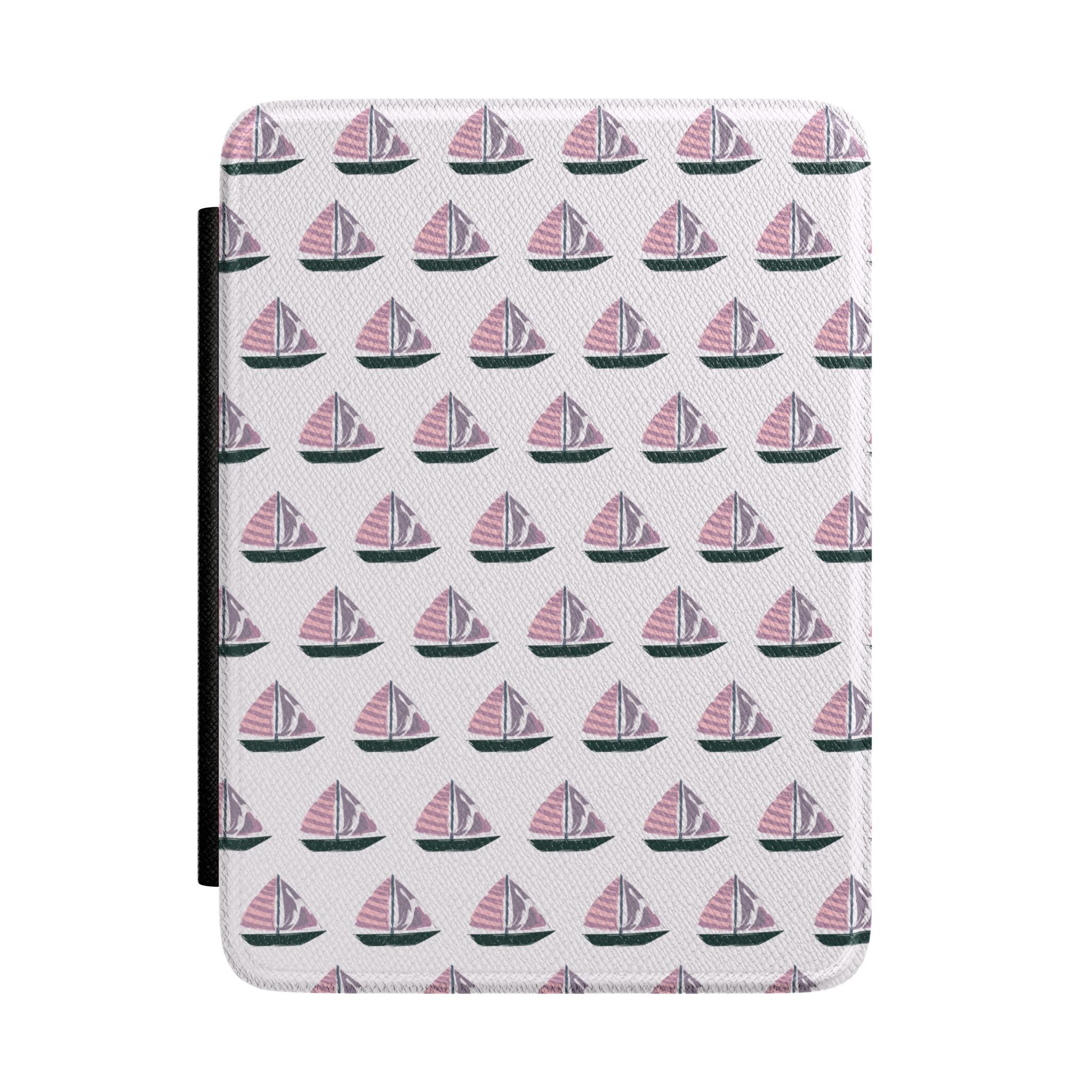 Pink Sailboat Kindle Paperwhite Case | Nautical Coastal E-Reader Cover