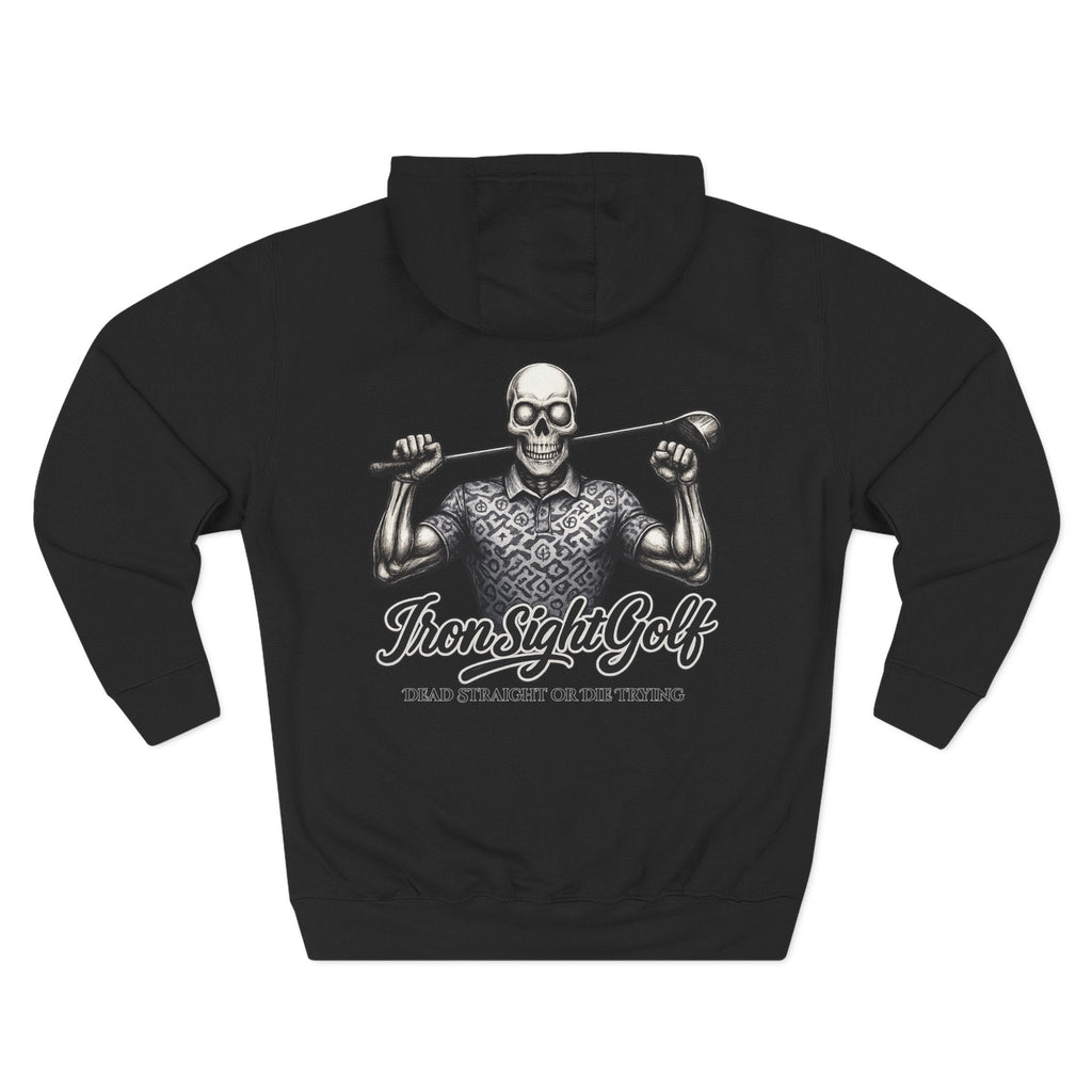 Dead Straight or Die Trying Skull Hoodie — Iron Sight Graphic