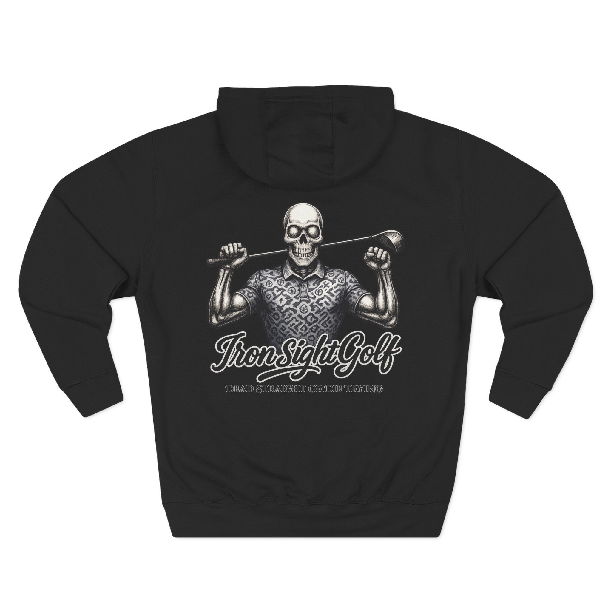 Dead Straight or Die Trying Skull Hoodie — Iron Sight Graphic