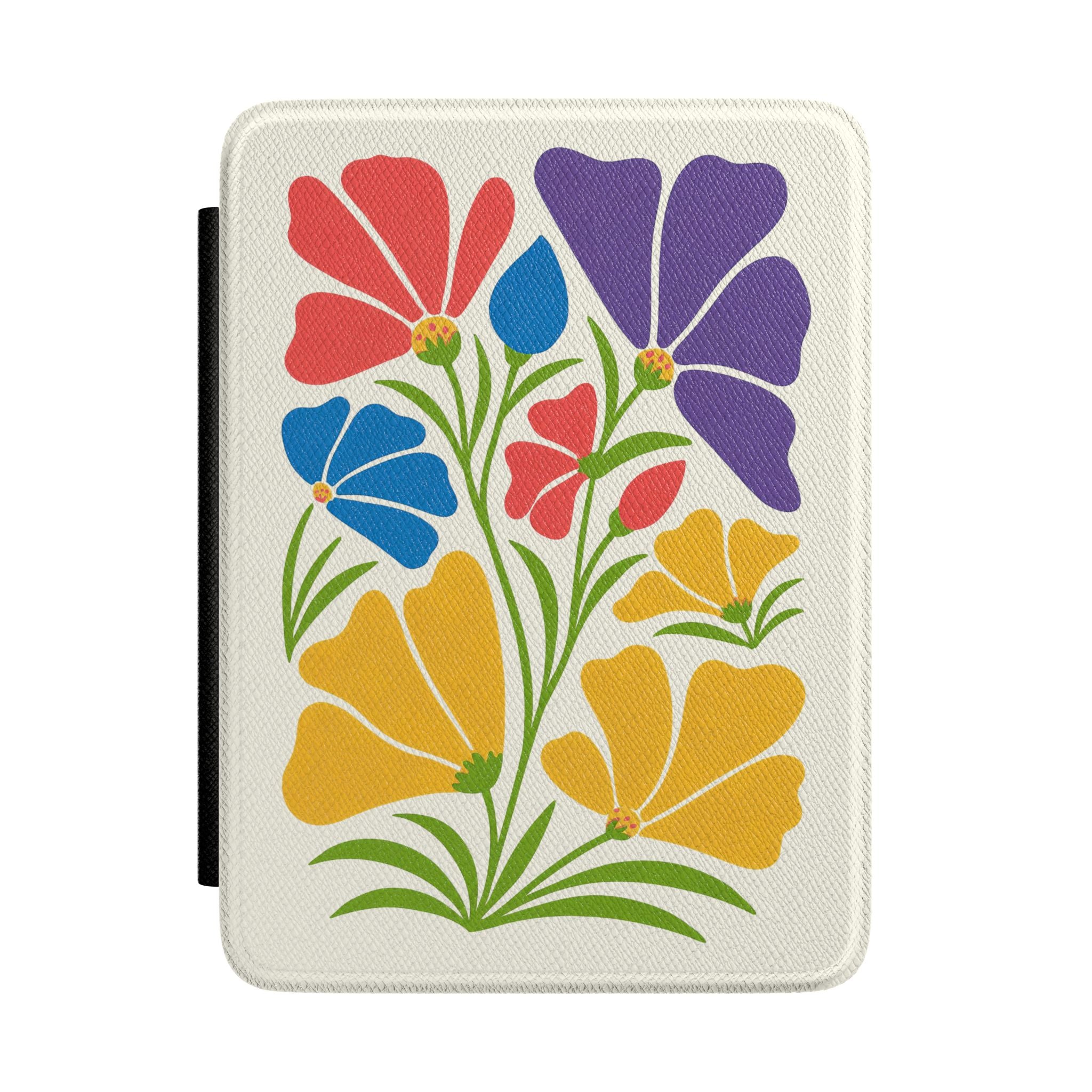 Retro Poppy Bouquet Kindle Paperwhite Case | Colorful Floral E-Reader Cover