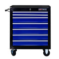 7 DRAWERS MULTIFUNCTIONAL TOOL CART WITH WHEELS-BLACK+BLUE