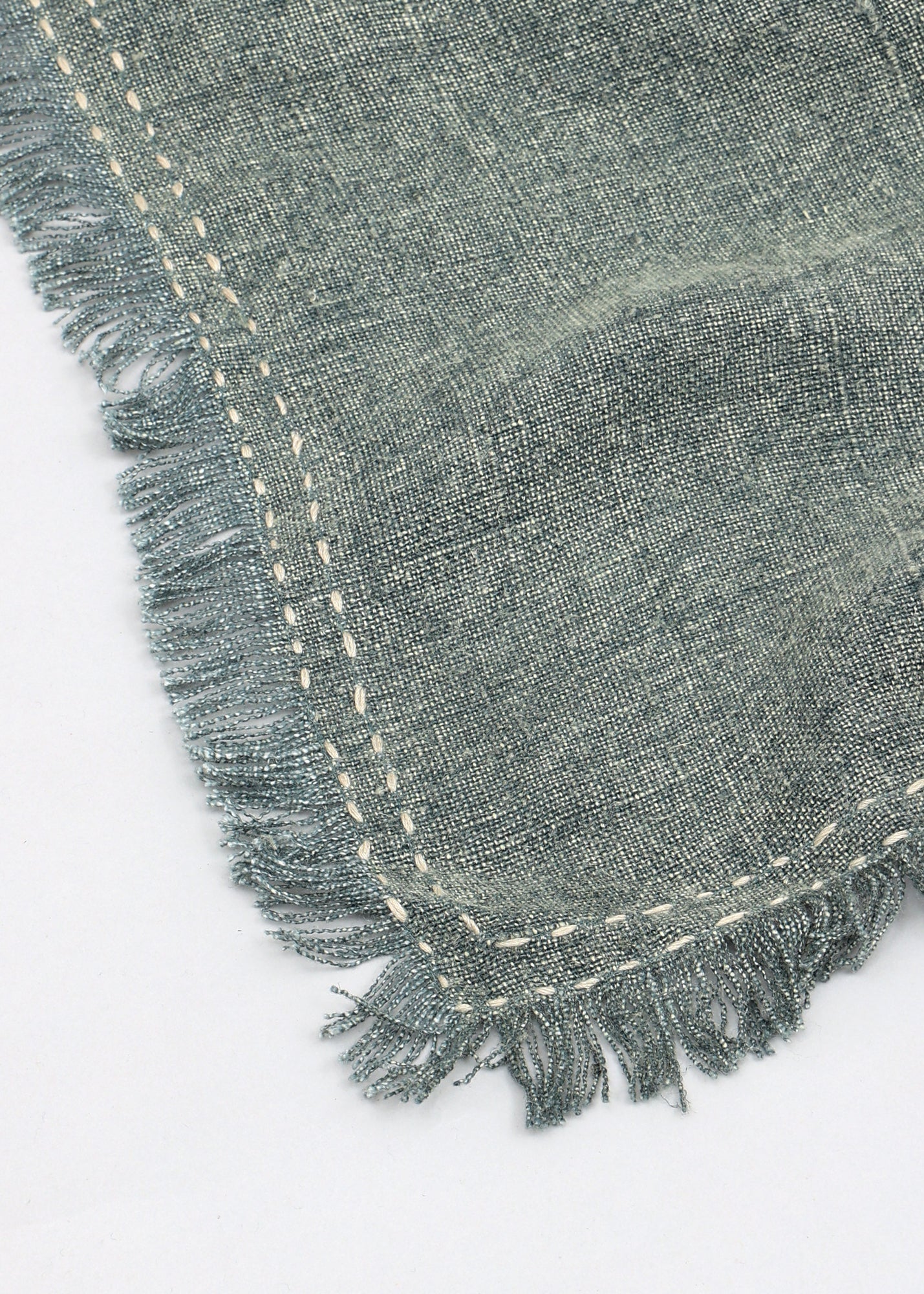 Stonewashed Linen Woven Throw Blanket with Fringe – 52X68'