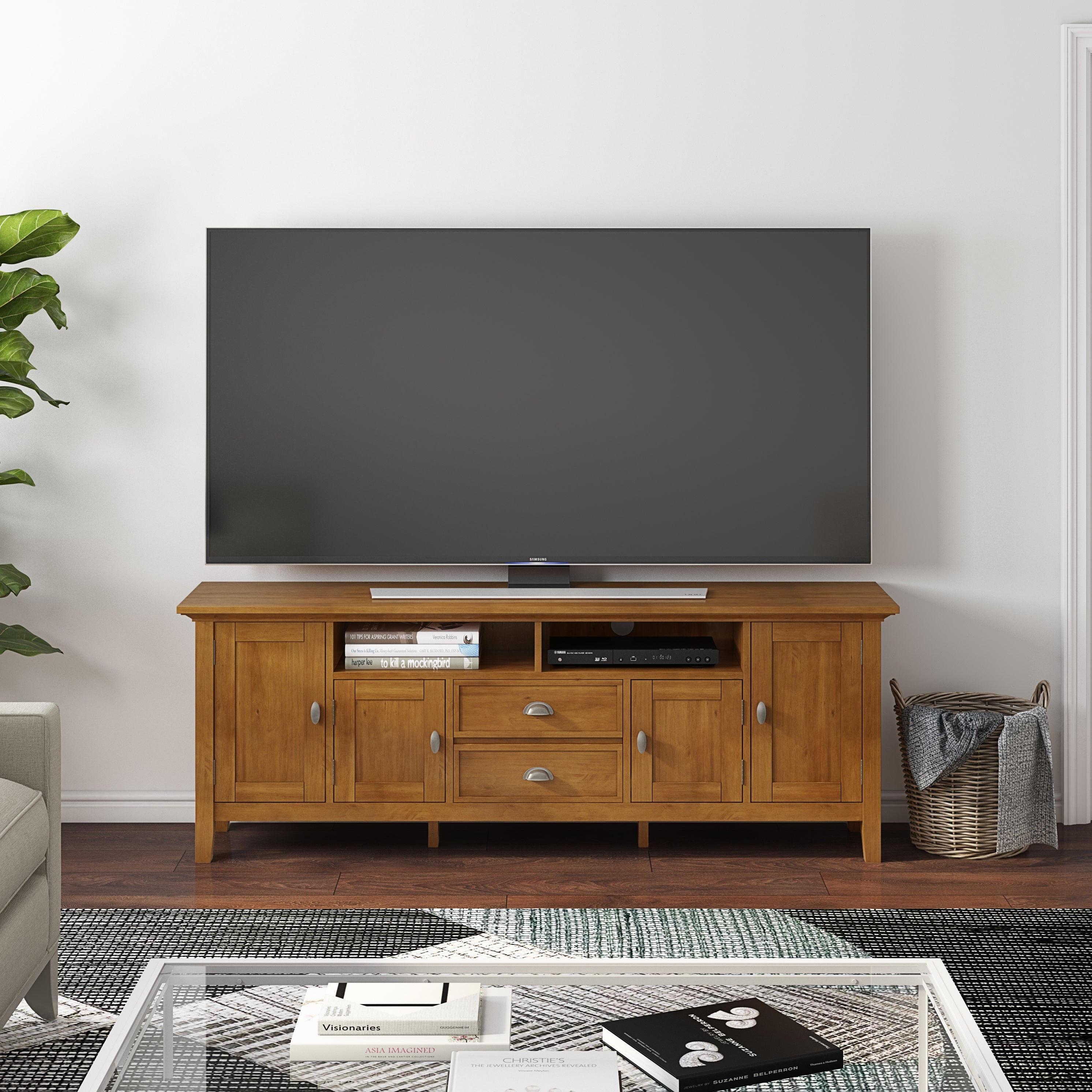 Redmond - 72' TV Media Stand - Light Golden Brown