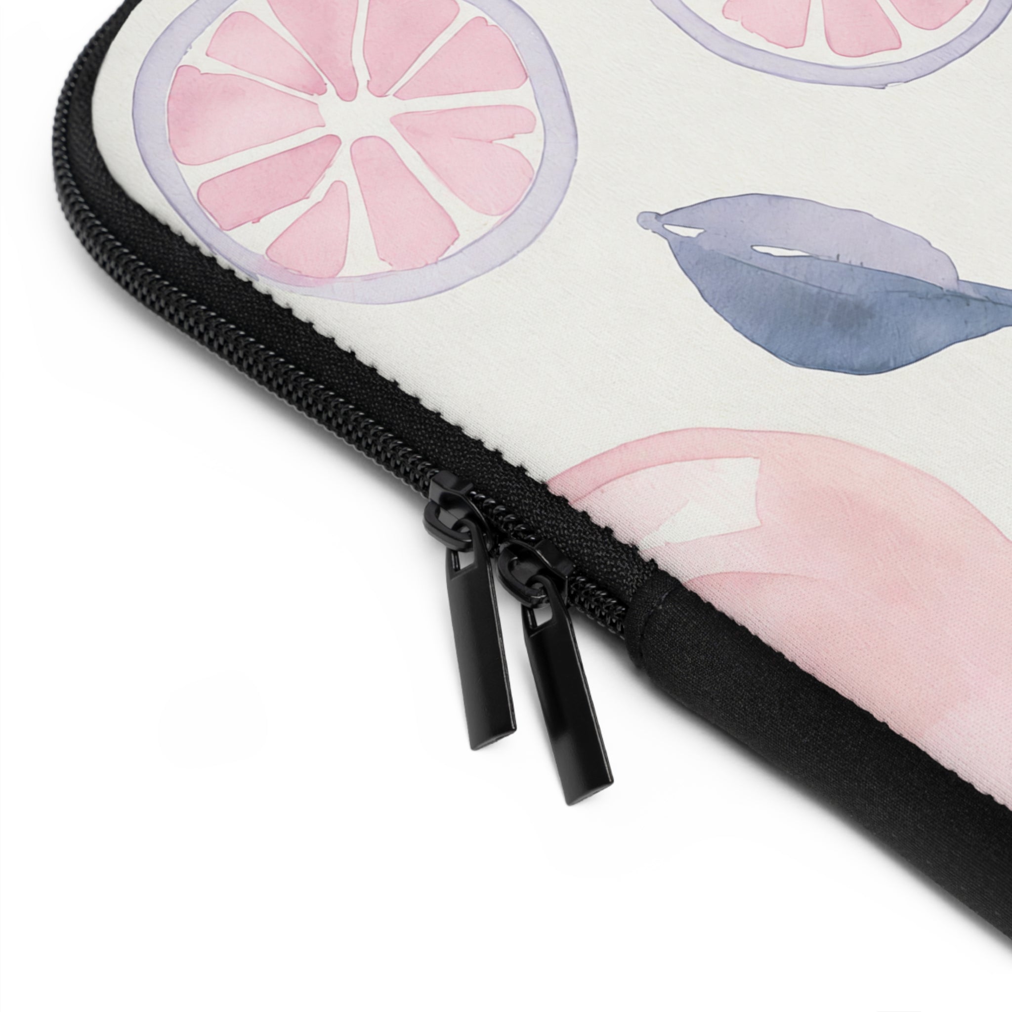 Pastel Lemon Watercolor Laptop Sleeve | Soft Citrus Tech Cover