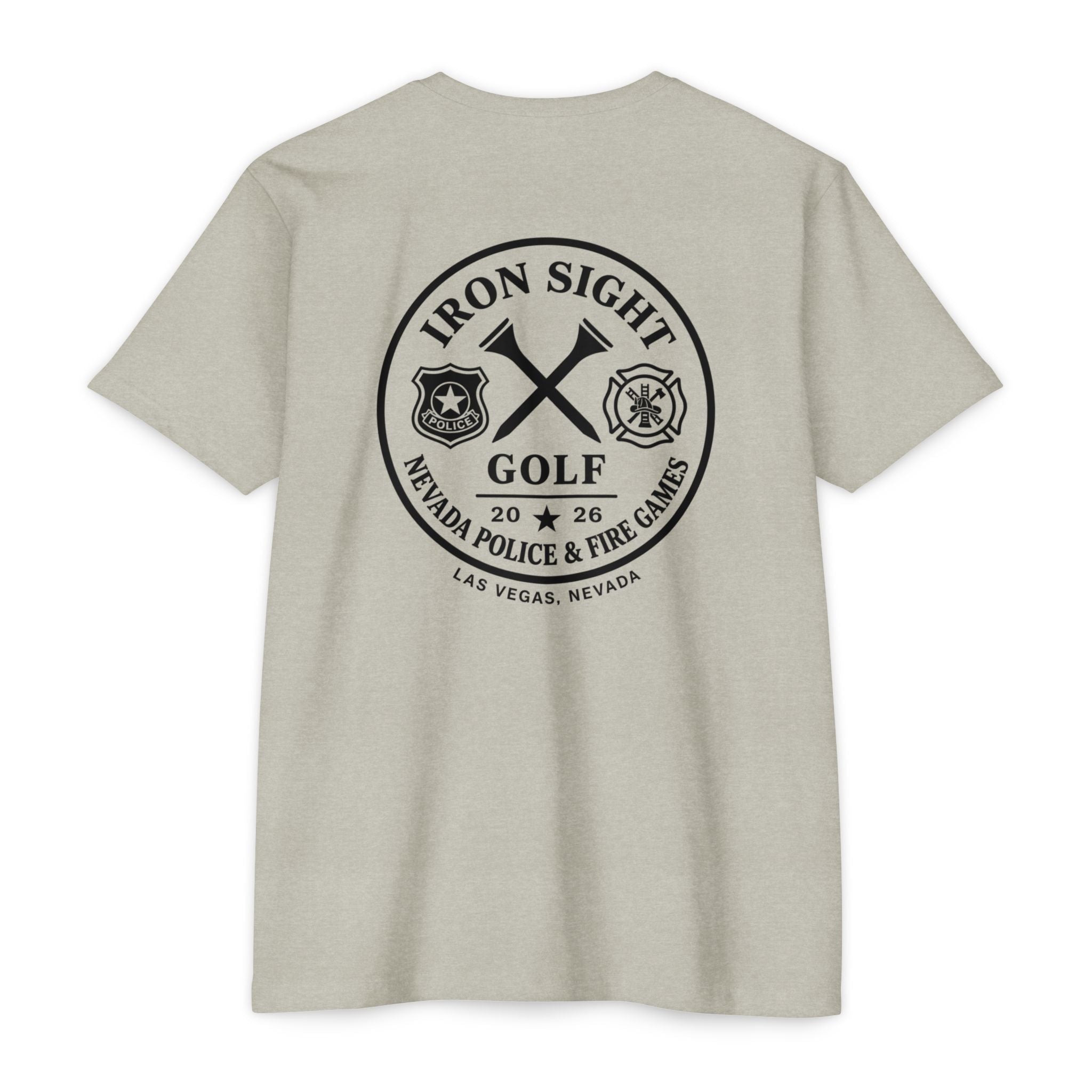 Nevada Police & Fire Golf Games 2026 Tee — Iron Sight Golf