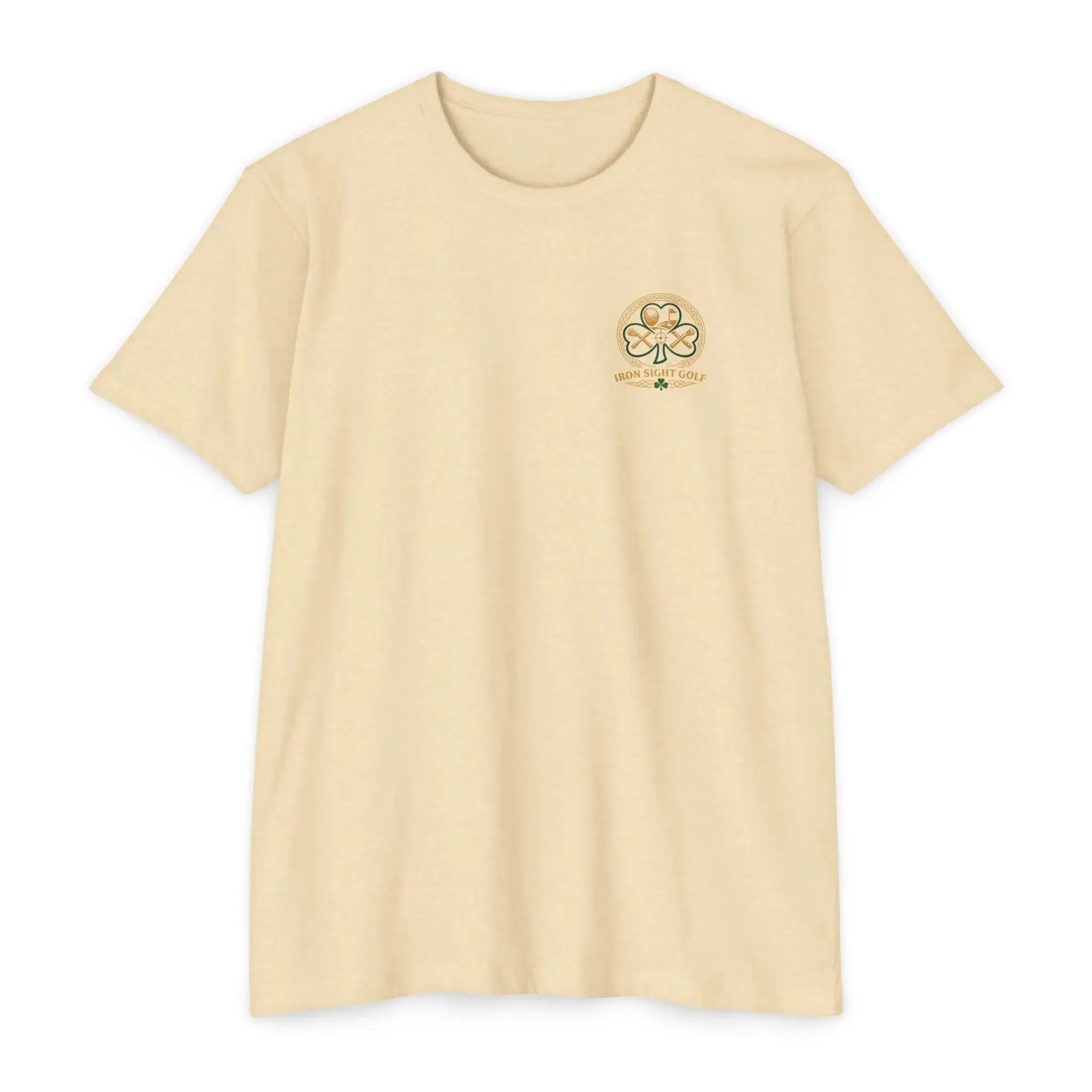 Fairway Luck Golf T-Shirt — Iron Sight Golf Shamrock Design 60/40 Next Level