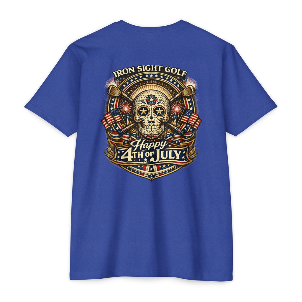4th of July American Freedom Golf T-Shirt — Iron Sight Aztec Design