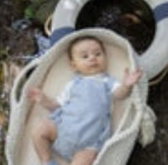 Dr. Kid - Baby Mid White and Indigo Bodysuit Set
