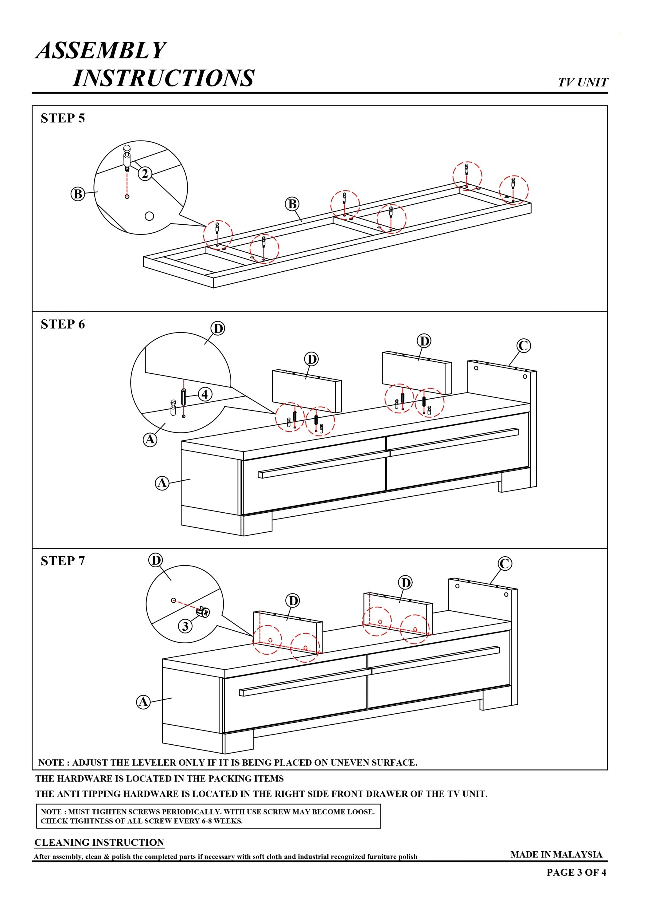 1pc Entertainment Console Modern Design Black Grey Wood Finish Open Shelf Two Spacious Drawers TV Stand