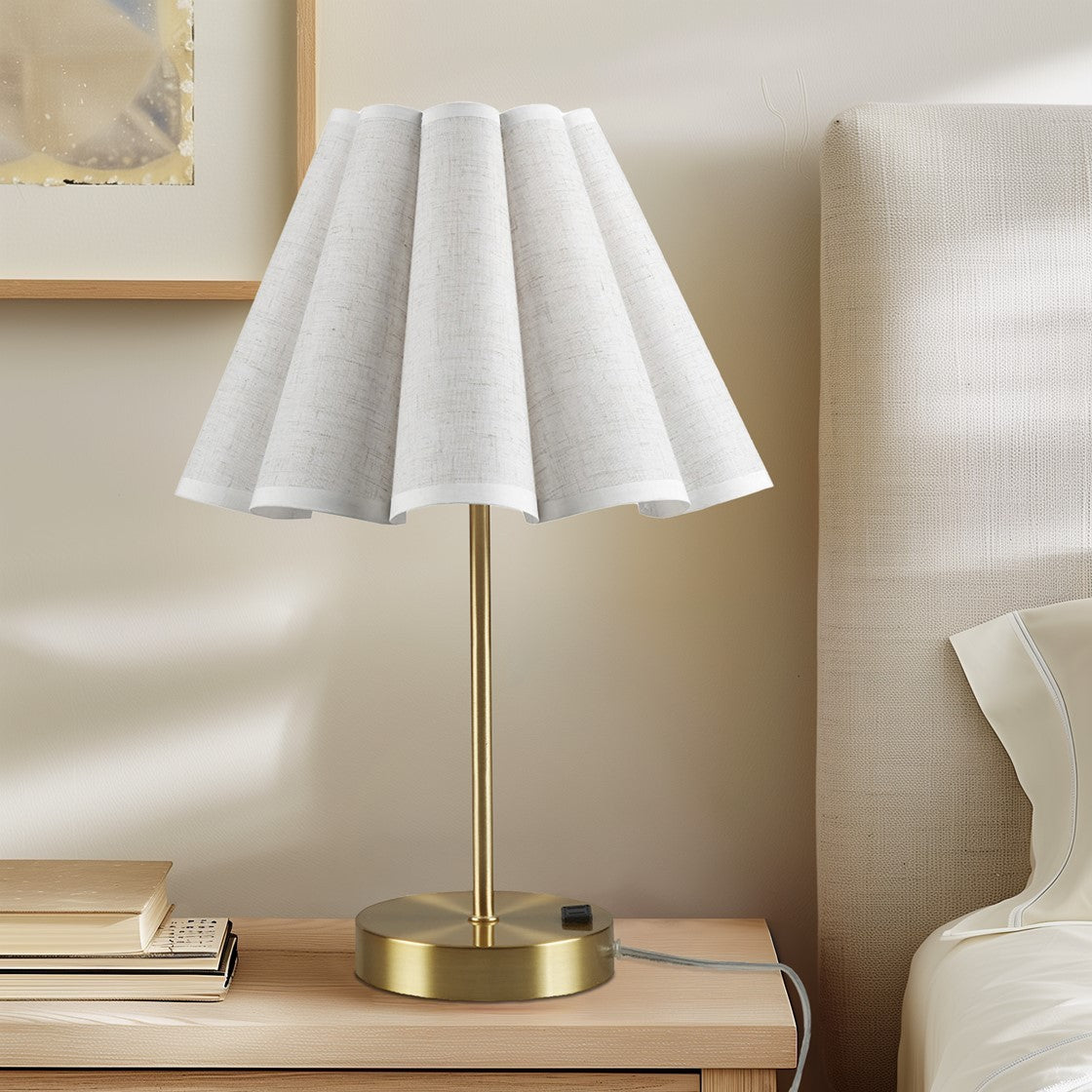 Tap-Control and Dimmable Accent Table Lamp with Power Outlet Gold See below