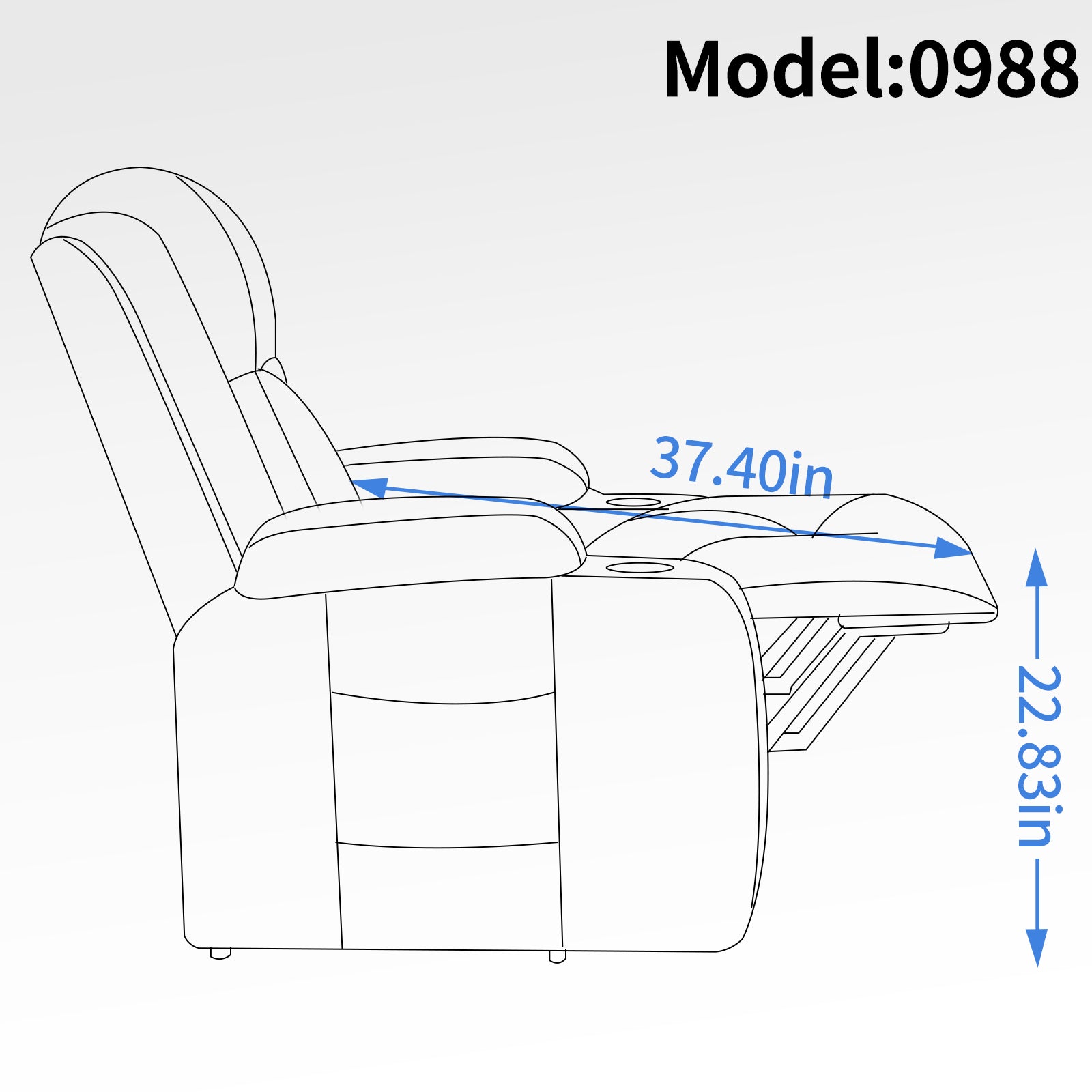 Infinite Position Single Motor Up to 350 LBS Power Lift Recliner Chair for Elderly, Heavy Duty Motion Mechanism with 8-Point Vibration Massage and Lumbar Heating, USB Charging Port, Cup Holders, Grey