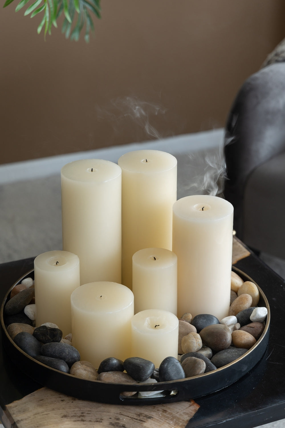 4x6' 2PK Unscented Soy Wax Candle, Ivory
