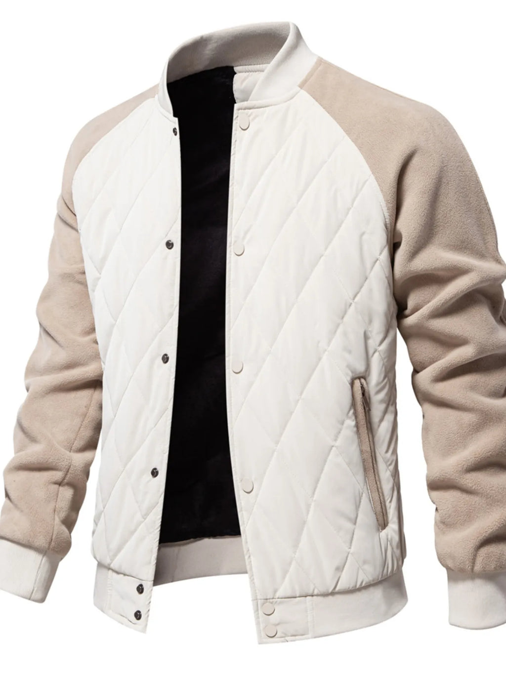Quilted Snap Down Long Sleeve Jacket