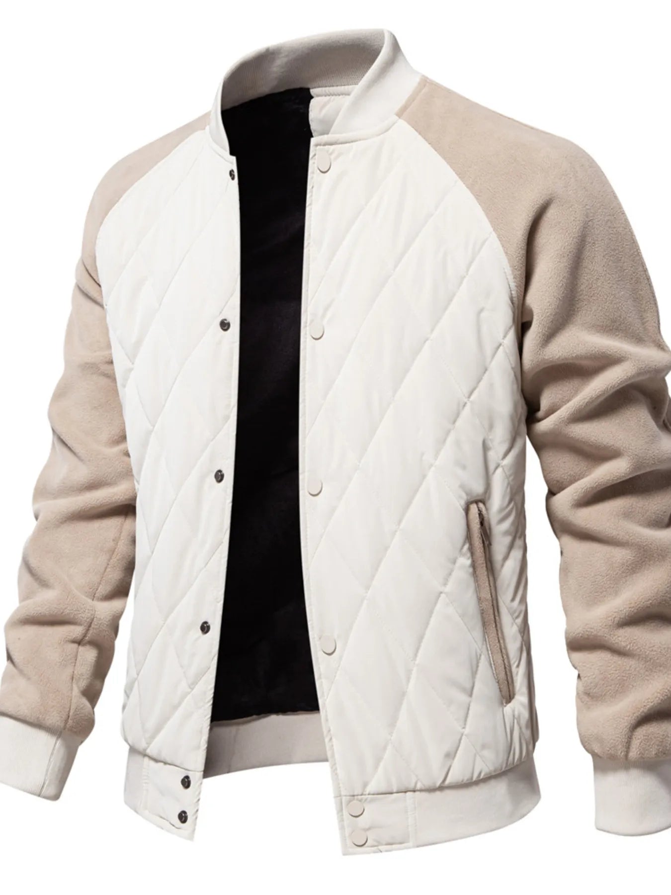 Quilted Snap Down Long Sleeve Jacket
