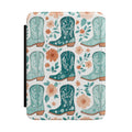 Turquoise Cowboy Boots Kindle Paperwhite Case | Coastal Western E-Reader Cover