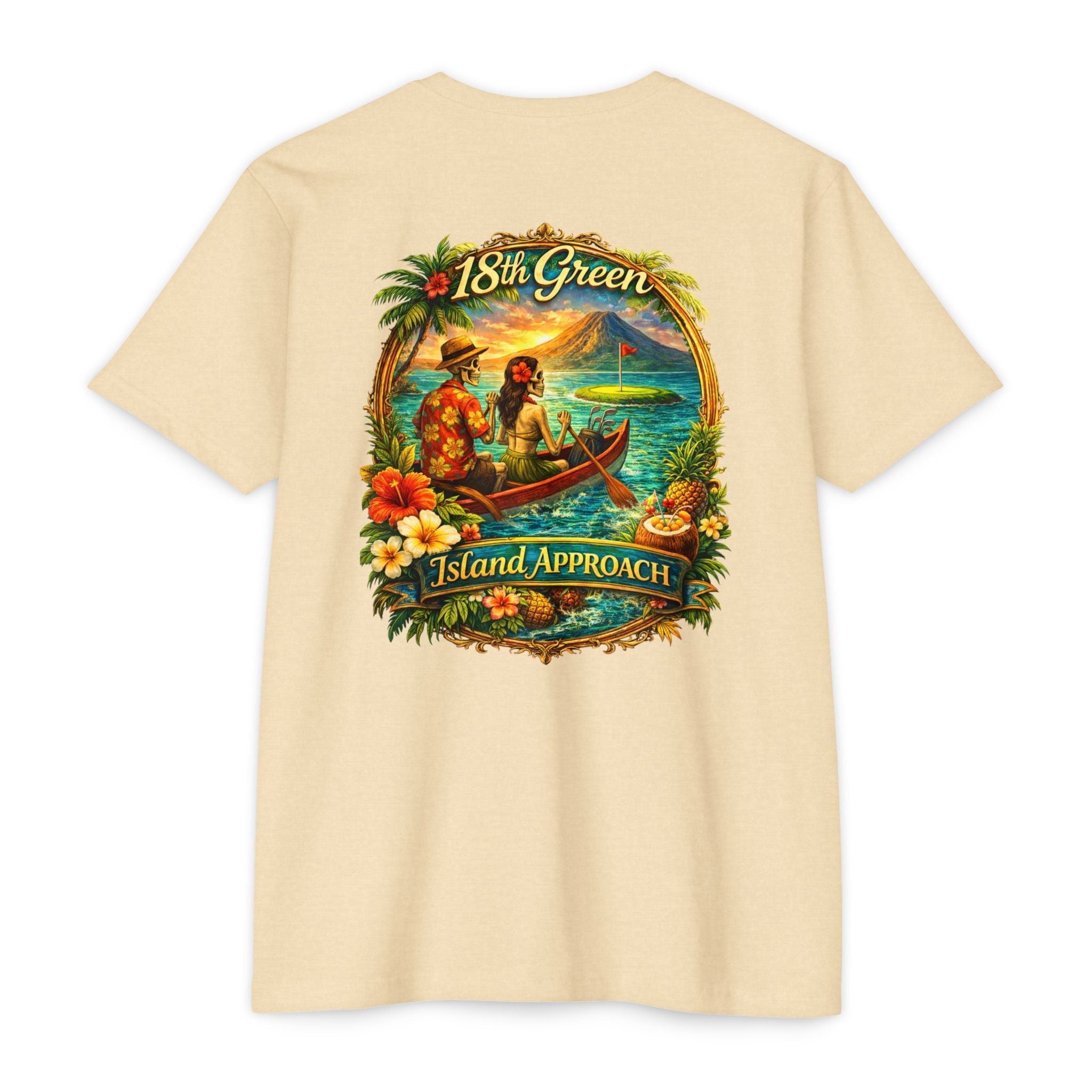 Hawaiian 18th Green Golf Tee T-Shirt — Island Rowing Couple Design