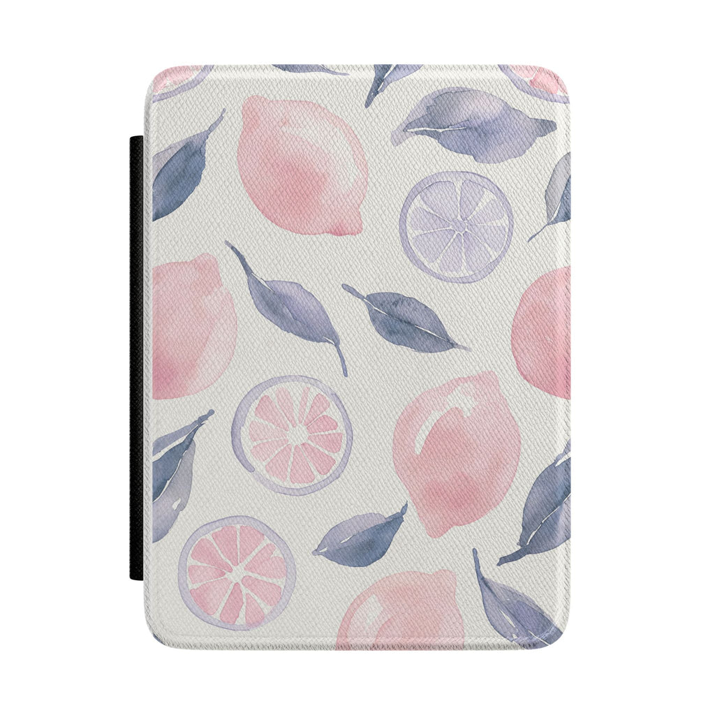 Pink Lemons Watercolor Kindle Paperwhite Case | Citrus Floral E-Reader Cover
