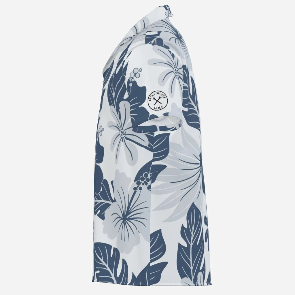 Iron Sight Button Up Hawaiian Tropical Golf Shirt