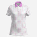 Women's Pink Polka Dot Performance Golf Polo