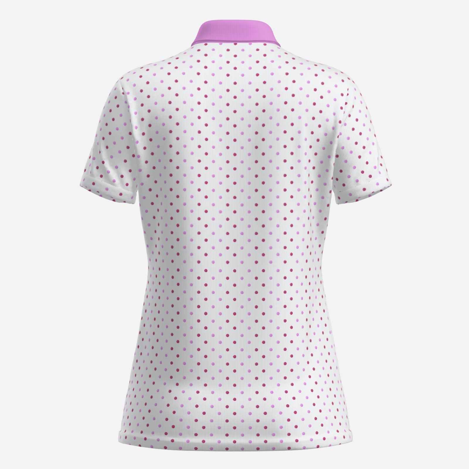 Women's Pink Polka Dot Performance Golf Polo