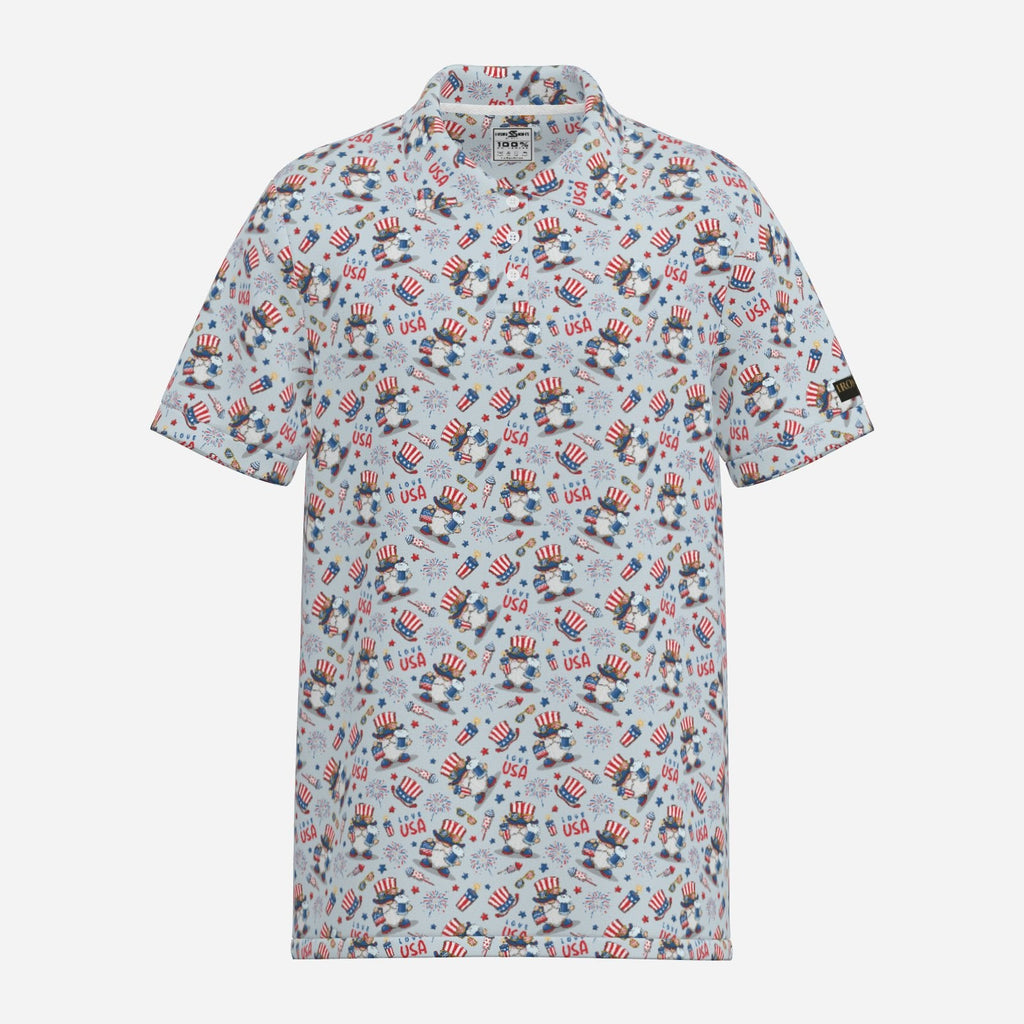 Uncle Sam 4th of July Performance Golf Polo