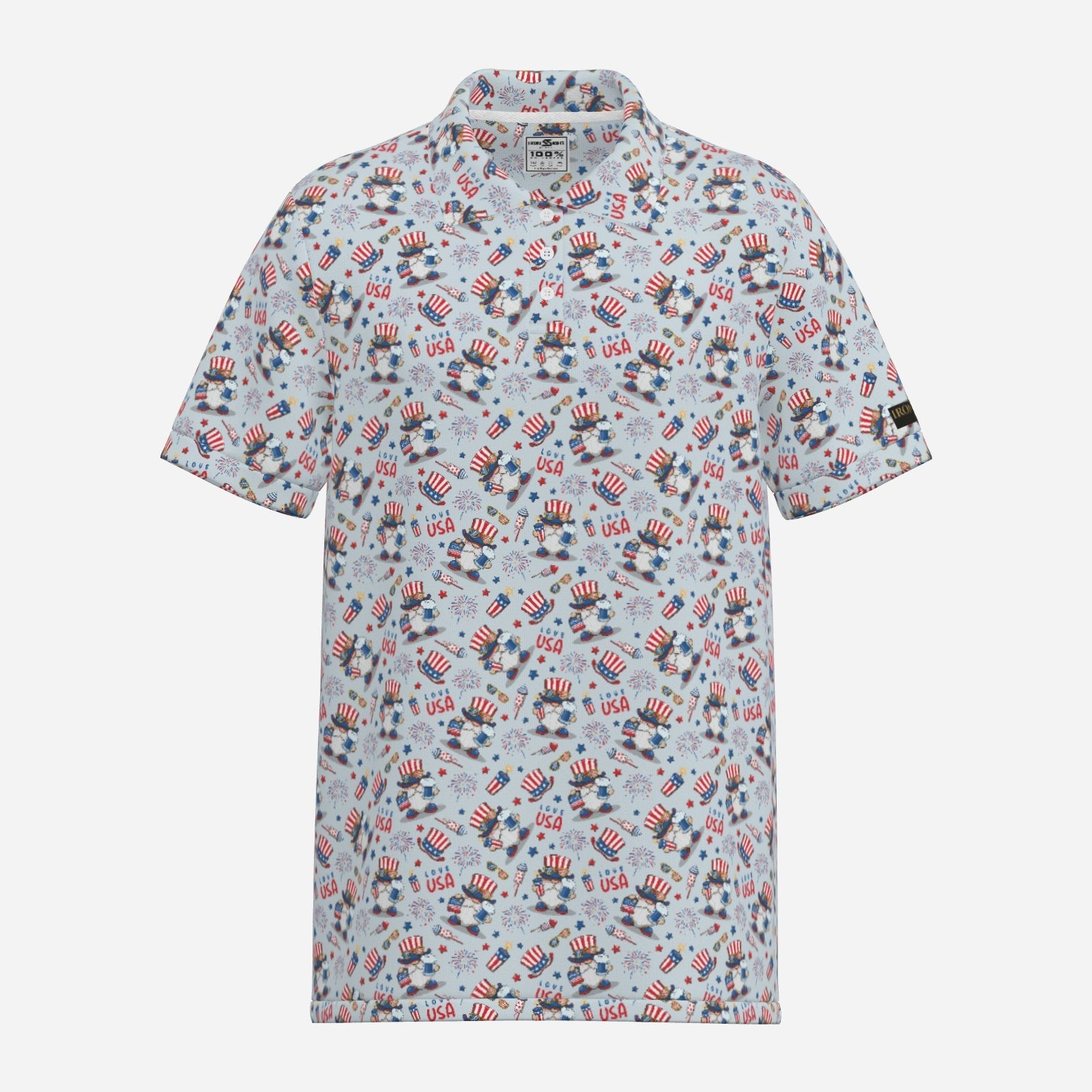 Uncle Sam 4th of July Performance Golf Polo