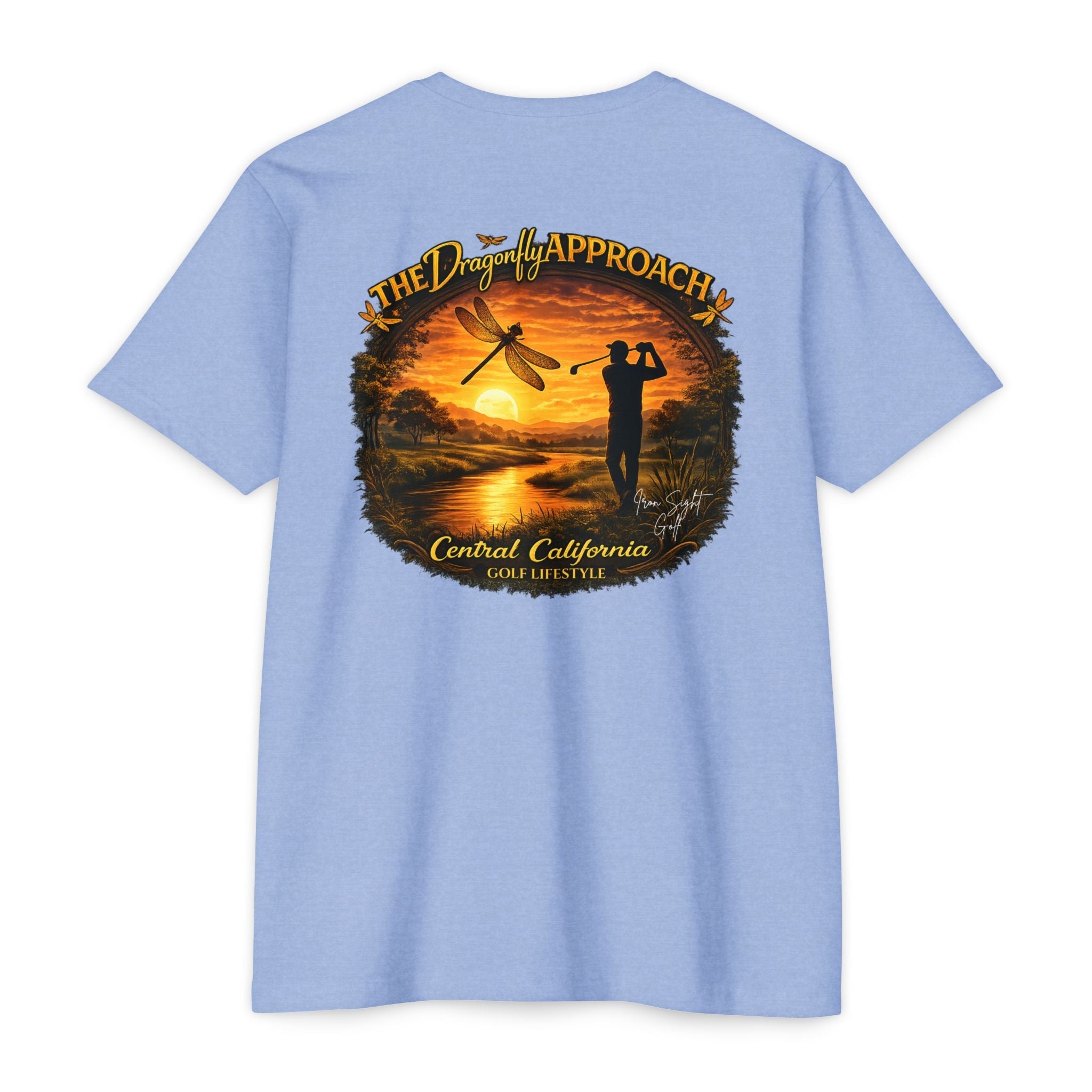 Central California Golf Lifestyle T-Shirt — "The Dragonfly Approach" by Iron Sight Golf