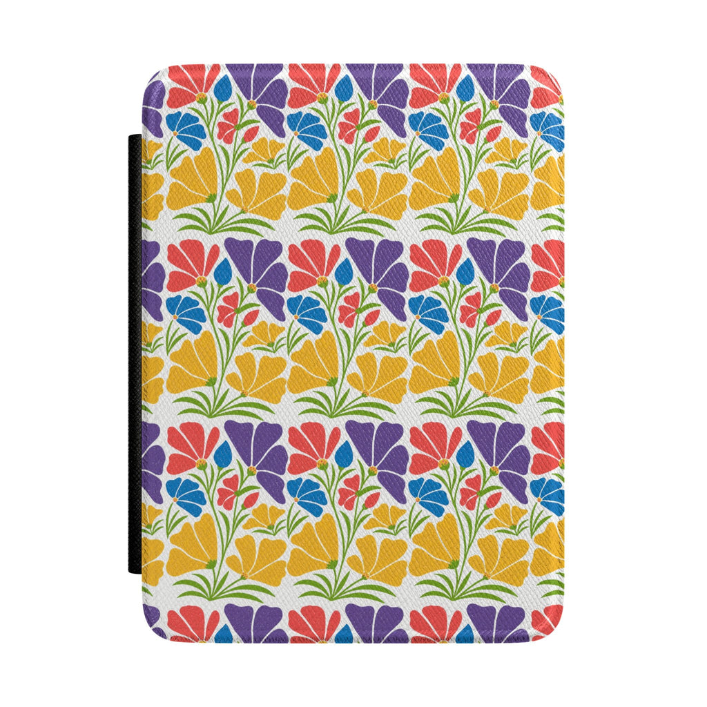 Colorful Retro Floral Kindle Paperwhite Case | Bright Garden E-Reader Cover
