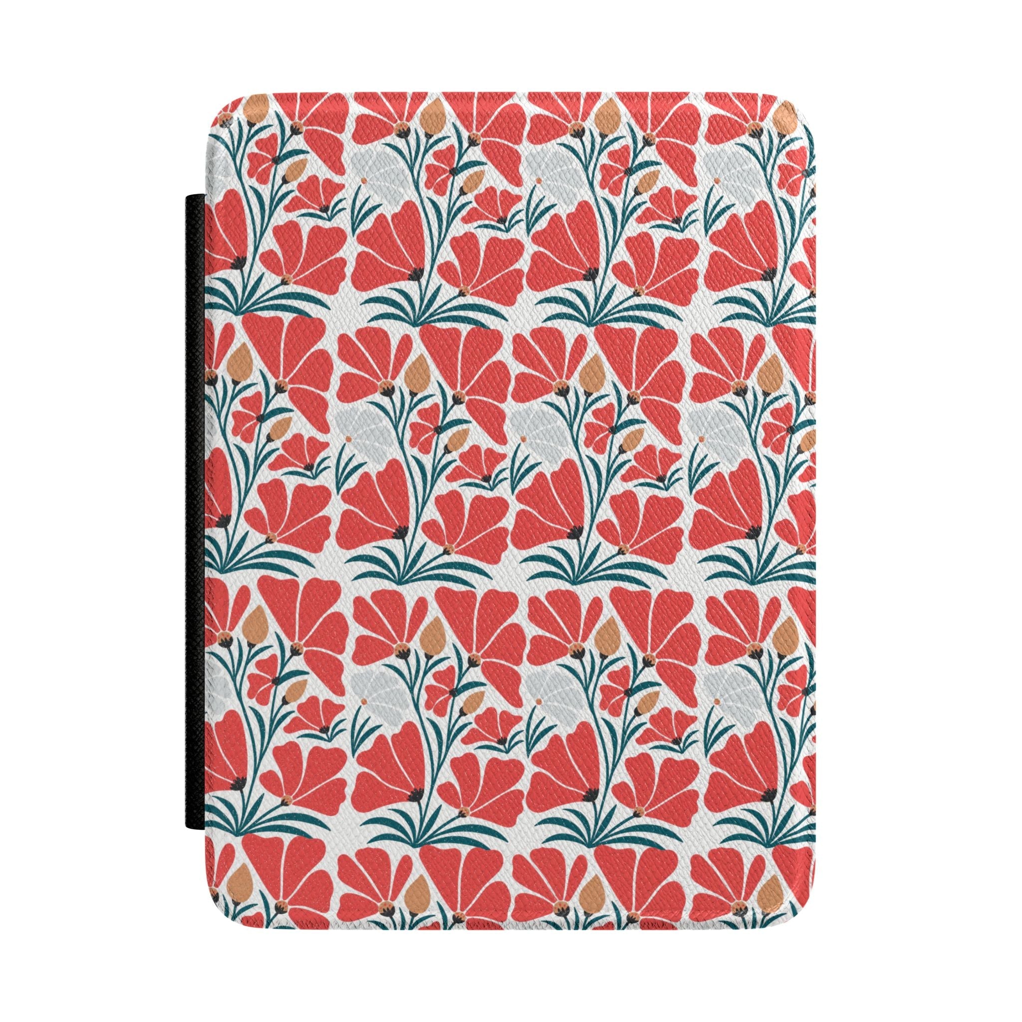 Coral Floral Kindle Paperwhite Case | Retro Botanical E-Reader Cover